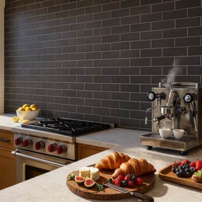 Coffee Glossy Subway Ceramic Tile 3×9 (TL18330)