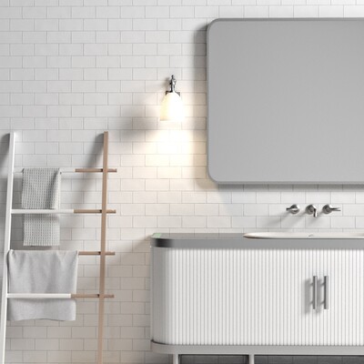 Blanco Real Glossy Ceramic Tile 3×6 (TL18350)