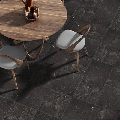 Nero Honed Marble Tile 18×18 (TL20347)