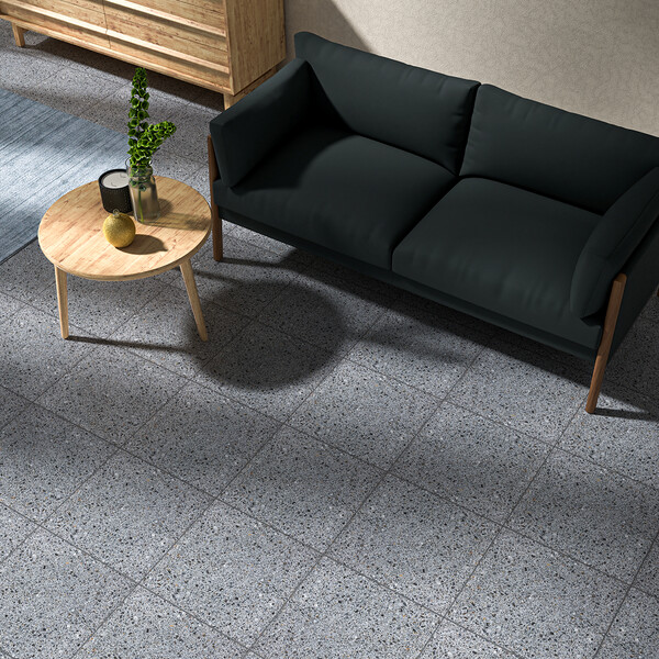 Grey Honed  Terrazzo Tile 15 3/4×15 3/4