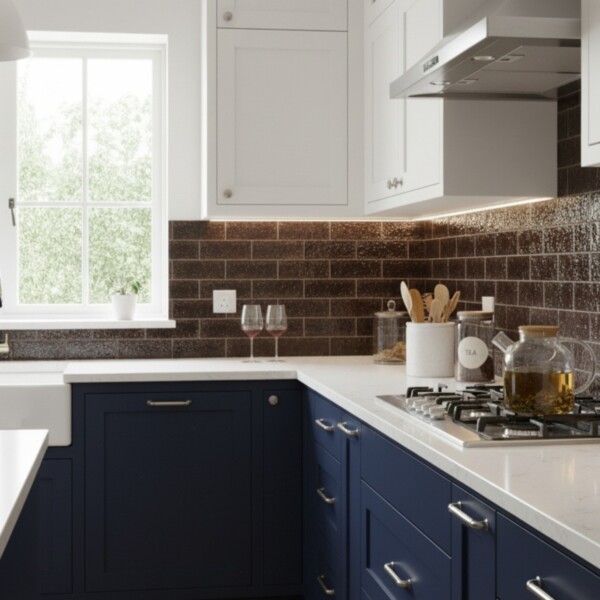 Azulejos de terracota Morning Brew Glossy Subway de 2 9/16 × 8 7/16