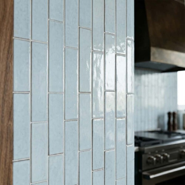 Slate Glossy Zellige Look Terracotta Tiles 2 1/4×7 7/8