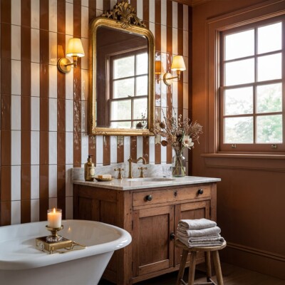 Oak Glossy Zellige Look Glazed Terracotta Tiles 2 1/4×7 7/8 (TL80570) Snow Glossy Zellige Look Glazed Terracotta Tiles 2 1/4×7 7/8 (TL80564) Room Scene Image
