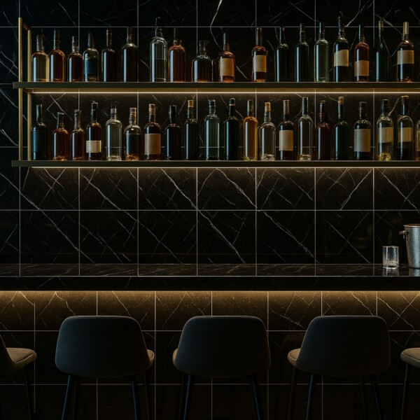 Black Polished  Marble Tiles 12×12