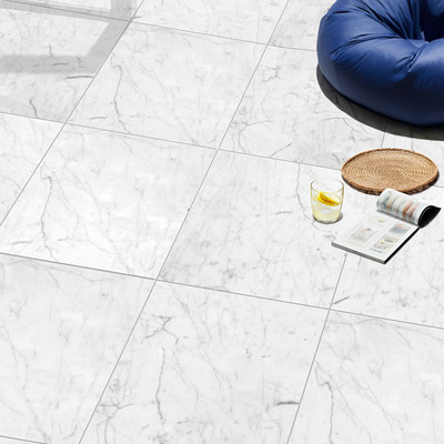 Italian Carrara Polished Marble Tile 18×18 (TL90459)