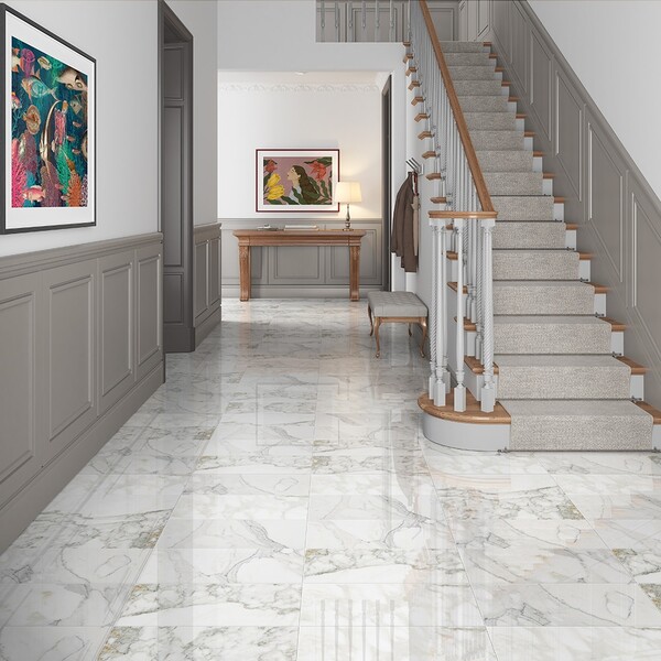 Calacatta Gold Polished  Marble Tiles 12×24