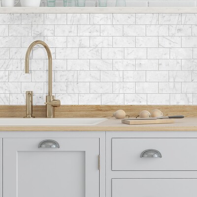 Italian Carrara Honed Marble Tile 2 3/4×5 1/2 (TL90635)