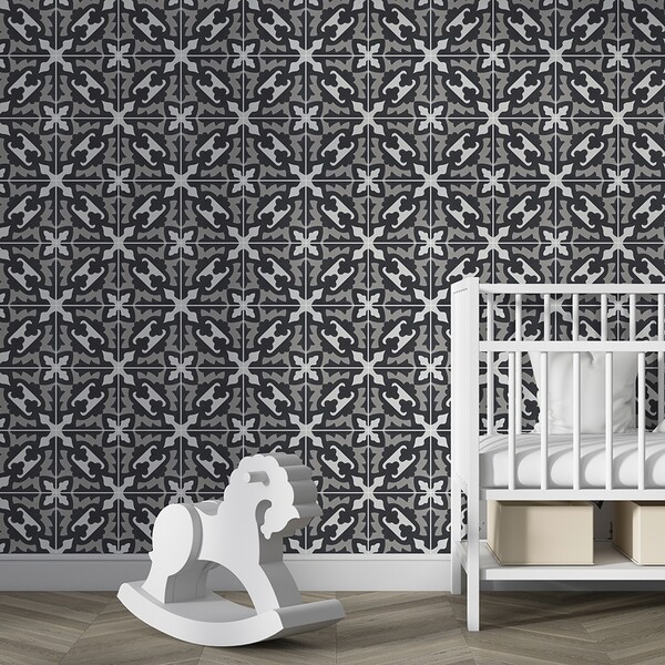 Azulejos de cemento pulido con adornos hechos a mano de 8×8