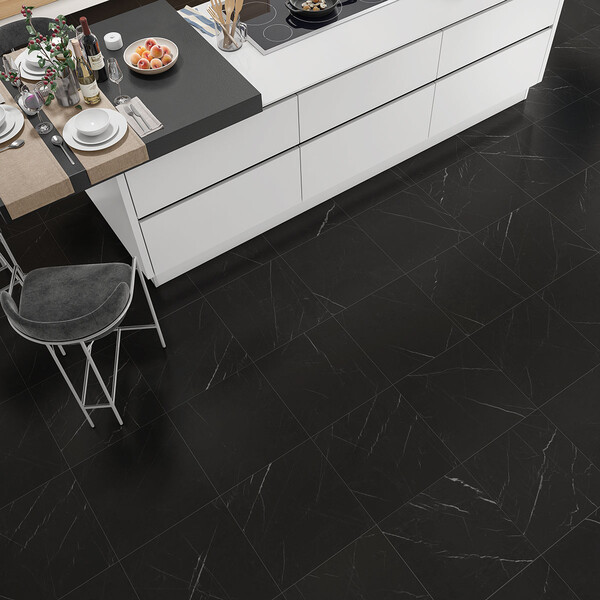 Black Honed  Marble Tiles 18×18