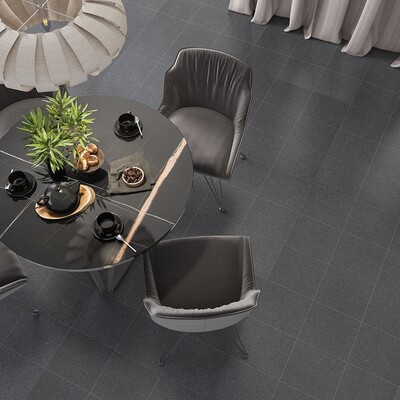 Premium Absolute Black Honed Granite Tile 12×12 (TL91020)