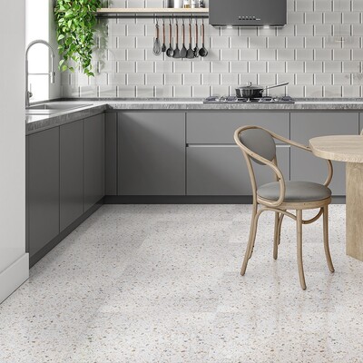 Sky Fusion Polished Terrazzo Tile 23 5/8×23 5/8 (TL91171)