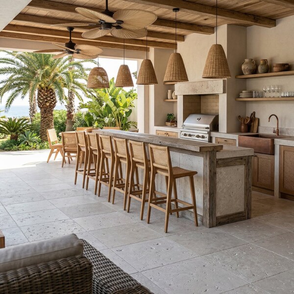 Paris Tumbled Limestone Pavers 24×24