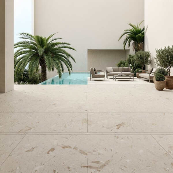 Shell Reef Tumbled Limestone Pavers 24×48