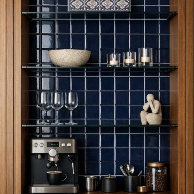 Azul Laguna Glossy  Ceramic Tile 4×4 (TL91326) Room Scene Image