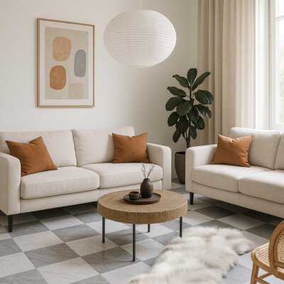 Athens Grey Light, Thassos Extra Honed Checkerboard Pattern Marble Bundle 12×12 (TL91535)