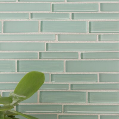 Fresco Gloss/matte Interlocking Slides Glass Mosaic 12×12 (WCG10017)