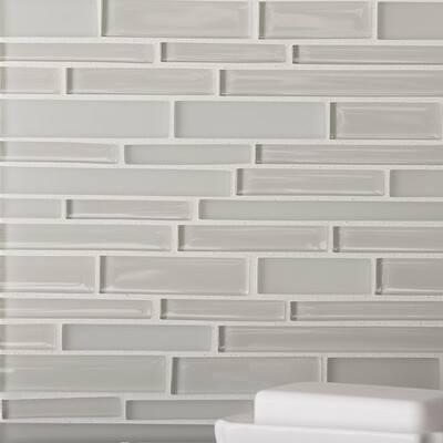 Deriva Gloss/matte Interlocking Slides Glass Mosaic 12×12 (WCG10020)