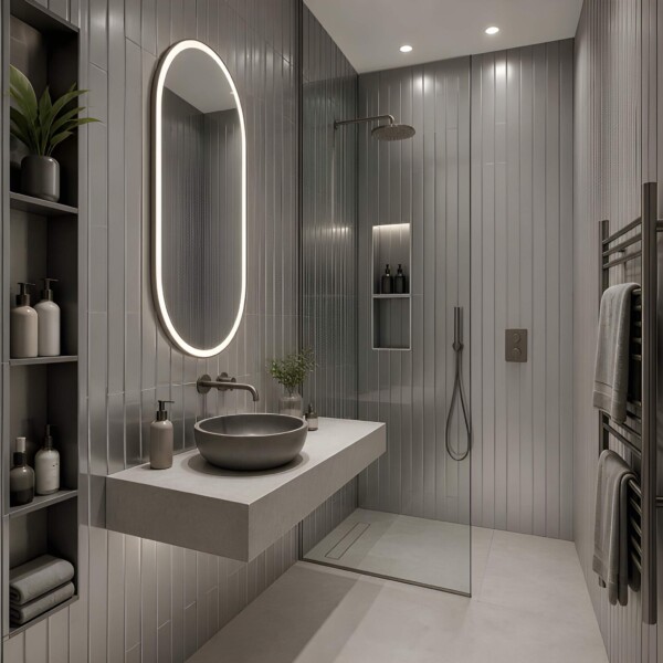 Nickel Metallic Subway Glass Tiles 3×9
