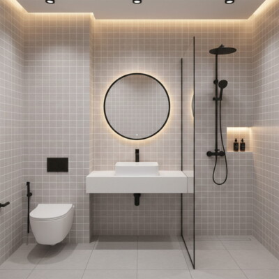 Iridian Matte 2×2 Fabric Look Porcelain Mosaics 12×12 (WCP0152) Room Scene Image