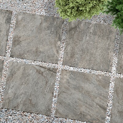 Warm Gray Natural Porcelain Pavers 24×24 (WDC10002)