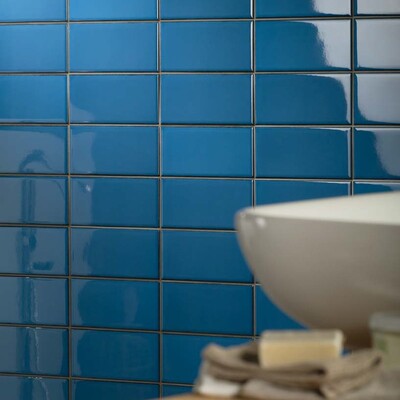Blu Glossy Ceramic Tile 4×8 (WIS12192)