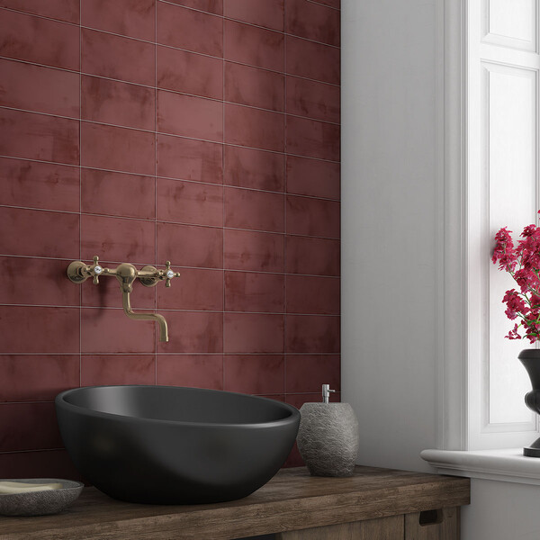 Bordeaux Matte Ceramic Tiles 4×8