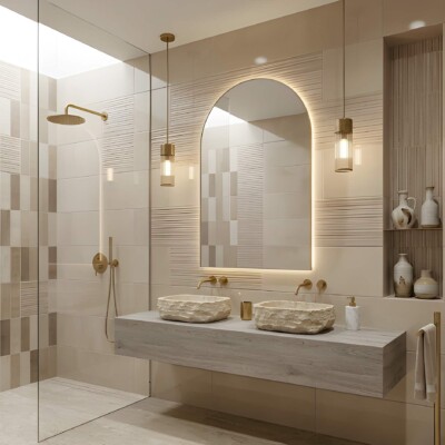 Nat Glossy Ceramic Wall Decos 4×12 (WIS12271) Room Scene Image