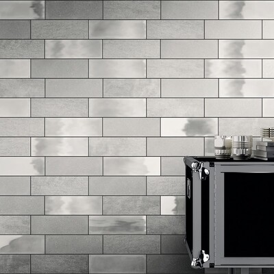 Grigio Esercito Glazed Ceramic Wall Decos 4×12 (WIS12375)
