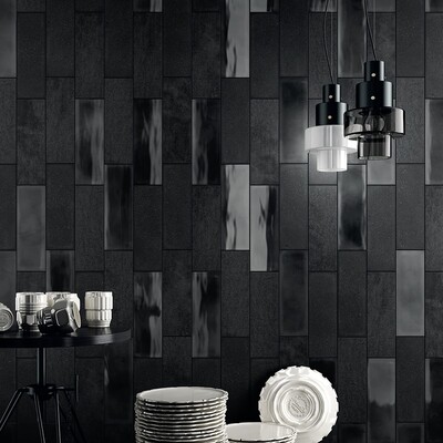 Nero Esercito Glazed Ceramic Wall Decos 4×12 (WIS12377)