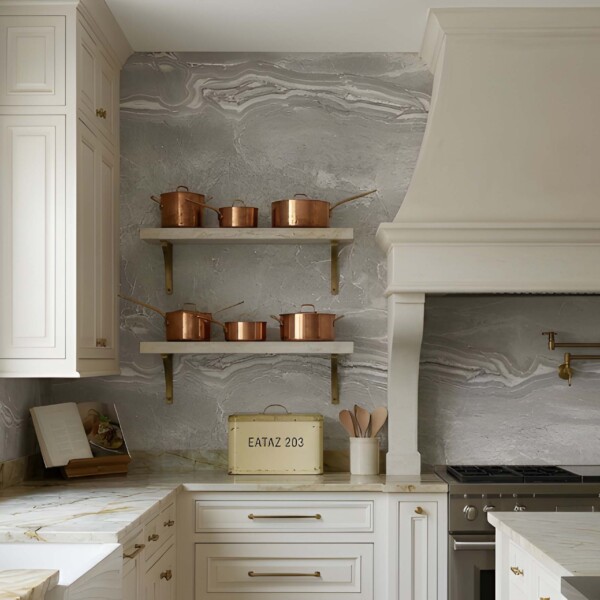 Romano Greige Polished Marble Look Porcelain Tiles 12×24