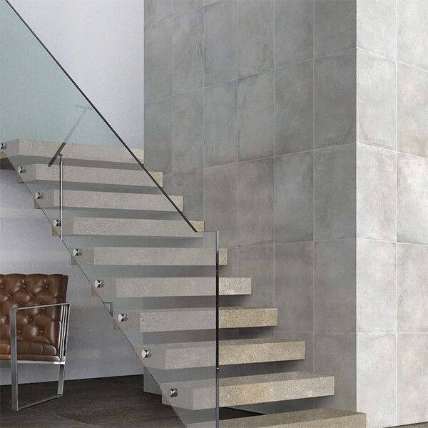 Cemento Argent Honed  Concrete Look Porcelain Tiles 12×24