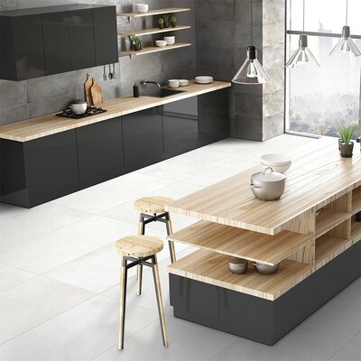 Cemento White Honed Porcelain Tile 12×24 (WIS13102) Cemento Greige Honed Porcelain Tile 12×24 (WIS13099)