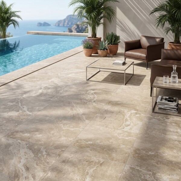 Cream R11 Porcelain Pavers 24×24