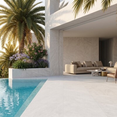 Arctic White R11 Porcelain Pavers 24×24 (WLM00037) Room Scene Image