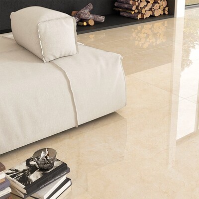 Crema Marfil Supreme Polished Marble Tile 24×24 (WMC10001)