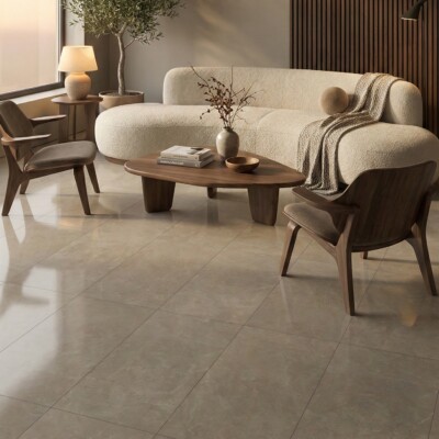 Gris Fawn Polished Marble Tiles 12×24 (WMC10002) Room Scene Image