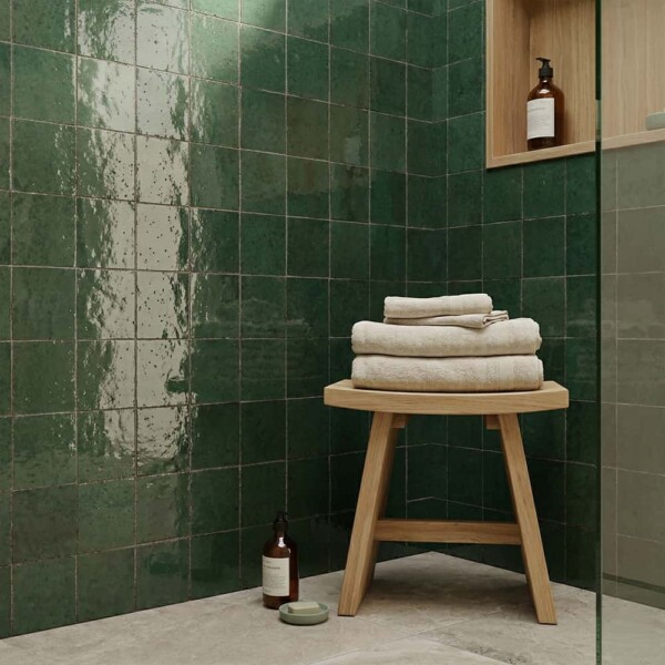 Vert Menthe Glossy Zellige Tiles 4×4
