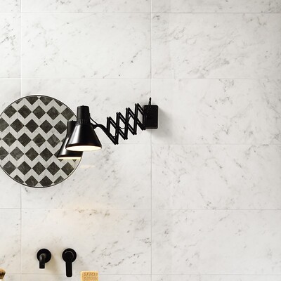 Carrara Blanco Polished Porcelain Tile 12×24 (WNB00337)