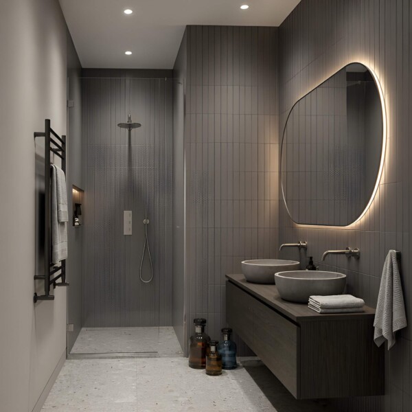Gris Oscuro Natural Subway Slate Look Porcelain Tiles 4×12