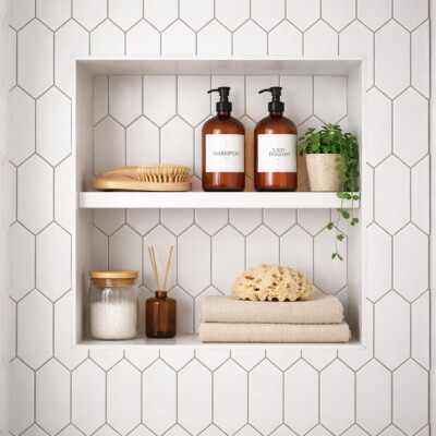 Arctic Style Polished Picket Porcelain Mosaics 12 3/10×12 7/10 (WNR00012) Room Scene Image