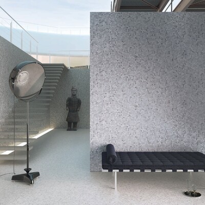 Statuario Honed Hexagon Glass Mosaic 11 3/4×11 1/2 (WOX10103)