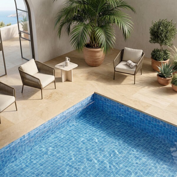 Blue Macauba Glossy 1×1 Glass Mosaics 12×18