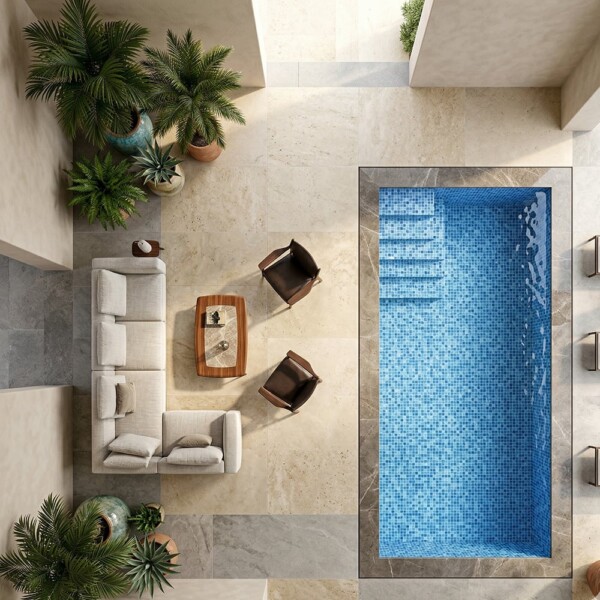 Blue Macauba Glossy 1×1 Glass Mosaics 12×18