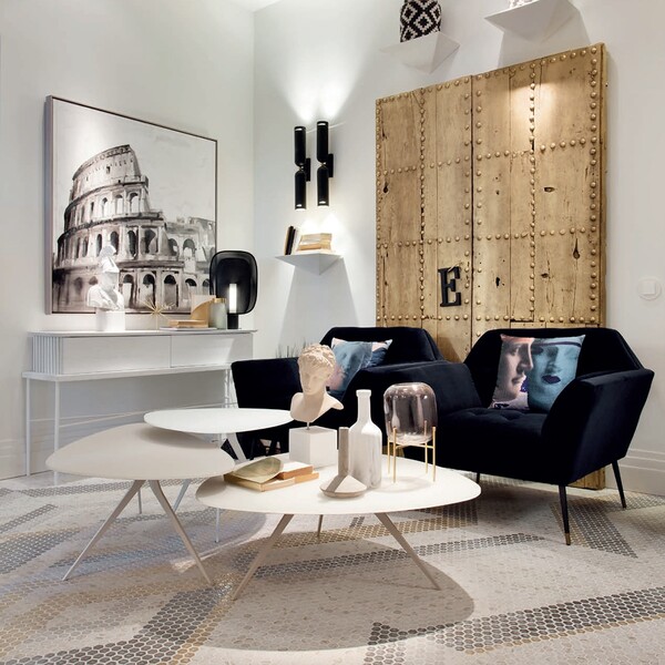 Calacata Honed Hexagon Glass Mosaics 11 3/4×11 1/2