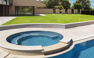 Light blue glossy glass pool tile