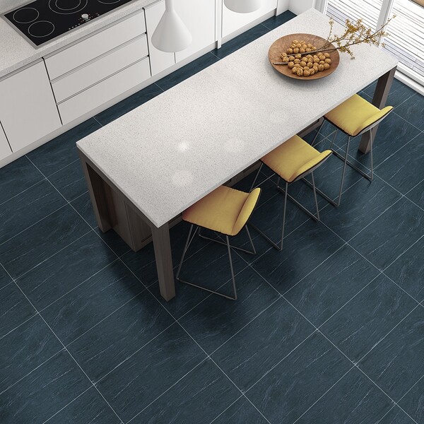 Essential Black Matte Stone Look Porcelain Tiles 12×24