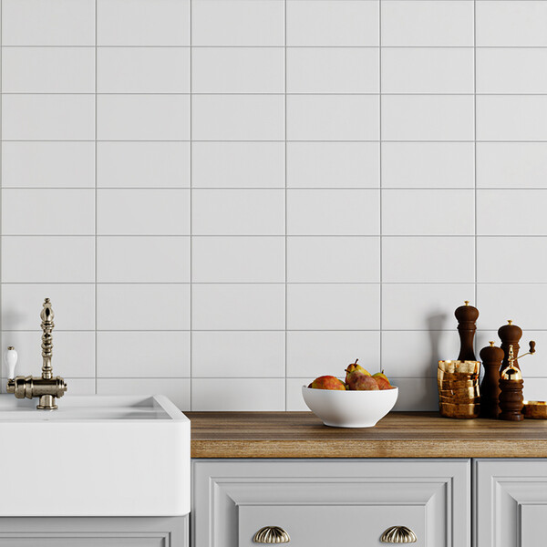 White Matte  Ceramic Tiles 4×8