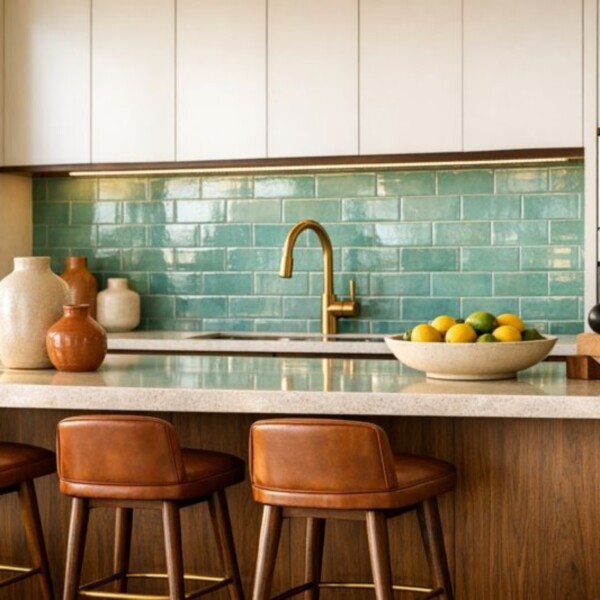 Grecianisle Satin Subway Glass Tiles 3×9
