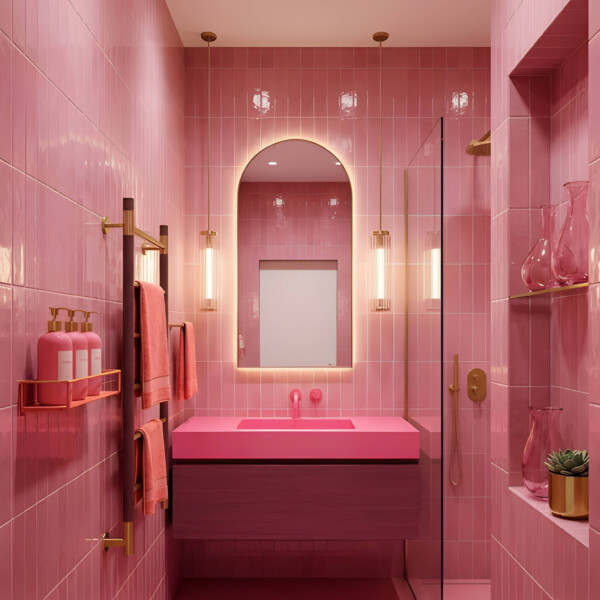 Roca Flow Velvet Pink Polished Ceramic Tiles 3×12