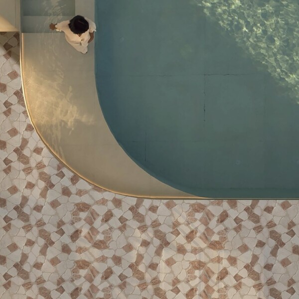 Paladiana Capucino Cream Natural Pebble Mosaics 17 3/4×17 3/4